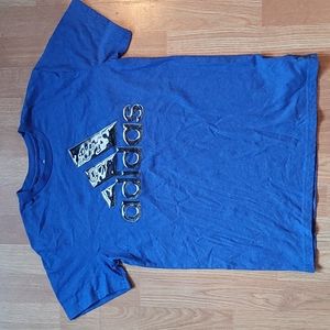 Adidas youth large blue tshirt